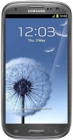 Смартфон Samsung Galaxy S3 GT-I9300 16Gb Titanium grey - Полевской
